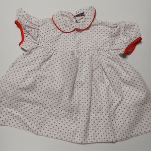 Nanas Pet Baby Girls 18 Months Fit And Flare Dress White Red Sailors Boat Button